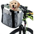 thumbnail image 1 of Front Bicycle Basket, Foldable Front Bicycle Basket Detachable Multipurpose Bicycle Basket Waterproof Storage Basket Metal Aluminum Frame Organizer for Shopping, Commuting, Camping and Outdoor, 1 of 6