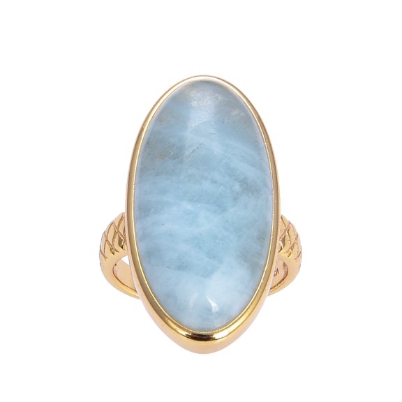Gold Over Sterling Silver with Natural Aquamarine Vintage Ring