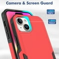 thumbnail image 5 of Decase Heavy-Duty Rugged Case for iPhone 15,Dual Layer Military Grade Drop Protection Anti-Fingerprint Anti-Scratch Hard Back Cover Silicone Bumper Shockproof Protective Case for iPhone 15,Red, 5 of 5
