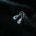 thumbnail image 3 of EOEMY 925 Real Sterling Silver Cut Waterdrop Shaped Dangle Earrings Drop Hooks, 3 of 6
