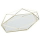 thumbnail image 4 of Bandeja organizadora de tocador de baño de metal dorado hexagonal, 4 of 10