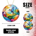 thumbnail image 2 of Funny Christmas Ornament,Funny Christmas Ornament,,Xmas Round Ceramic Pendant, 2 of 6