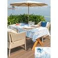 thumbnail image 4 of Outdoor Tablecloth with Umbrella Hole and Zipper, Blue Octopus Coastal Rectangle Table Cloth 60x120 Inch Waterproof Tablecloth, Summer Beach Nautical Ocean Coral Starfish Picnic Table Cover for Patio, 4 of 7