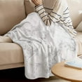 thumbnail image 3 of Ultra Soft Flannel Fleece Bed Blanket White Marble Throw Blanket All Season Warm Fuzzy Light Weight Cozy Plush Blankets for Living Room/Bedroom 40"x50", 3 of 6