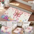 thumbnail image 5 of Entryway Rug 2'x3', Easter Small Rug for Kitchen Bathroom Door Mat Indoor Entrance, Spring Rabbit Ear Colorful Eggs Love Flowers Non-Slip Area Rugs Floor Mats Carpet Front Door Rugs, 5 of 8