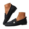thumbnail image 3 of YLYL Women's Suede Penny Loafers Low Heel Round Toe Slip on Fashion Casual Office Work Dress Shoes, 3 of 9