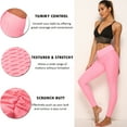 thumbnail image 5 of VASLANDA Women's High Waist Textured Yoga Pants Tummy Control Ruched Butt Lifting Stretchy Workout Leggings Booty Scrunch Tights, 5 of 6
