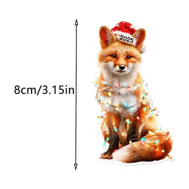Acrylic 2D Christmas Tree Ornaments – Round Festive Holiday Decor with Attached Ribbon, 1 Piece
