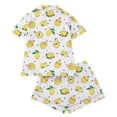 thumbnail image 3 of Cute Pajamas Sets for Women 2 Piece Casual Short Sleeve Fruit Sleepwear Loose Soft Shorts Trendy Pj Sets Yellow 2XL, 3 of 7