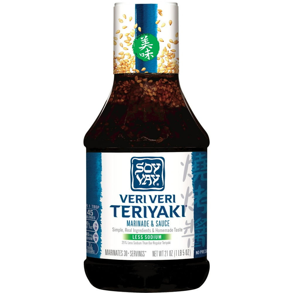 Soy Vay Veri Veri Teriyaki Less Sodium Marinade & Sauce, 21 Ounce