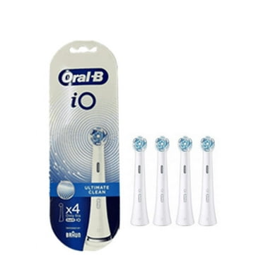 For Oral-B iO Series Ultimate Clean Electric Toothbrush Replacement Brush Heads for an Oral-B Electric Toothbrush, 4 count, White