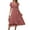 Dl03-Red, variant on Maternity Athletic Dress, Wedding Guest Easter Dresses Chiffon Floral Short Sleeve Ruffle V Neck Tunic Flowy Maxi Dress Vintage Boho Hawaiian Dresses For Women Dresses Outfits (L, Pink) ZMTing