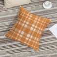 thumbnail image 2 of Orange Buffalo Plaid Pillow Covers Fall Decor Farmhouse Decoration Throw Pillow Cases Autumn Harvest Thanksgiving Day Cushion Cover for Outdoor Sofa Couch 20x20 Inch (A003), 2 of 6