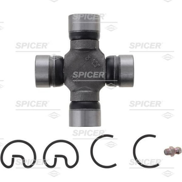 Dana Spicer Universal Joint 5-3246X 1330/7260 Design; Inside/Outside Retaining Clips; 2 Smooth Round/2 Grooved Round Bearings