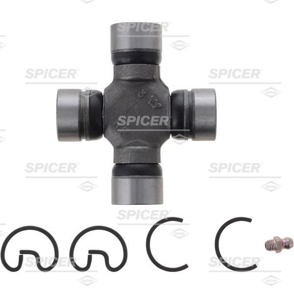 Dana Spicer Universal Joint 5-3246X 1330/7260 Design; Inside/Outside Retaining Clips; 2 Smooth Round/2 Grooved Round Bearings