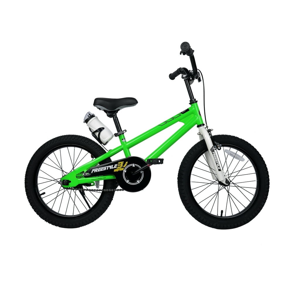 RoyalBaby Freestyle Kids Bike 18 inch Girls and Boys Kids Bicycle Green
