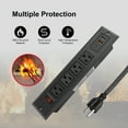 thumbnail image 4 of Barre d'Alimentation Encastrée avec USB‐C PD 20 W Charge Rapide 4 Prises 3 USB Meubles Intégrés Cordon d'Extension 6,56 Pi, 4 of 6