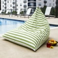 thumbnail image 4 of Jaxx Twist Outdoor Bean Bag Chair, Lime Stripes, 4 of 4