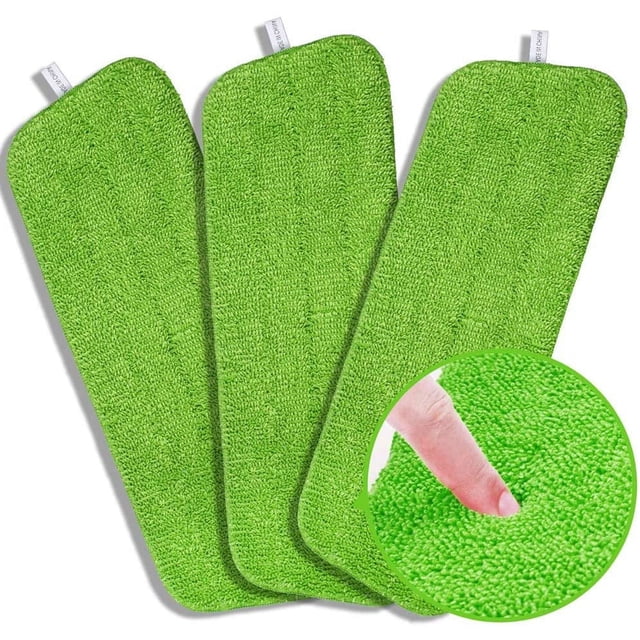 Cabezales de Repuesto de Trapeador en Spray de Microfibra para Trapeadores Secos y Húmedos Cabezales de Repuesto Planos Almohadillas de Trapeador Reutilizables Compatibles con el Sistema de Cuidado