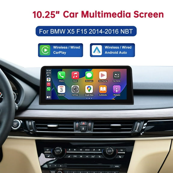 Road Top for BMW X5 F15 2014-2016 with NBT System Car Stereo Wireless CarPlay Android Anuto 10.25 inch Touch Radio with Mirrorlink Bluetooth