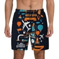 thumbnail image 3 of Uemuo Creative Transport Pattern Mens Swim Trunks Quick Dry Board Shorts with Mesh Lining, Stretch Beach Shorts Quick Dry No-Chafing Board Shorts-3X-Large, 3 of 9