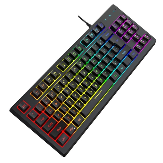 Teclado mecánico para juegos con cable de 87 Teclas USB portátil shamjiam