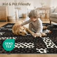 thumbnail image 4 of ODIKA Interlocking Rectangle Animal Print Motif Contemporary Block Non-Slip Low Profile for Guest Room, Lounge, Apartment, 4 of 7