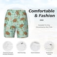 thumbnail image 6 of Picia Cute Sea Turtles pattern Mens Swim Trunks with Compression Liner Stretch Beach Shorts Quick Dry with Zipper Pockets No-Chafing Board Shorts-Small, 6 of 9