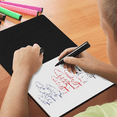 thumbnail image 2 of Portable Small White Board,Reusable Dry Erase Board with Stand,Desktop Whiteboard for Office Meeting Bussiness Black, 2 of 7