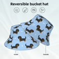 thumbnail image 5 of Daiia Dachshund Dog Pattern Bucket Hat - Trendy Cotton Sun Hat for Beach, Golf, Fishing - Fun Outdoor Vacation Boonie for Men and Women, 5 of 9