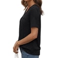 thumbnail image 5 of Women Tops Summer Sweaters Short Sleeve V Neck Shirts 2026 Spring Fashion Dressy Casual Business Tunic Blouses Black XL, 5 of 5
