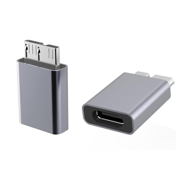 Kework, paquete de 2 adaptadores Micro B USB a USB tipo C, USB 3,1 tipo C hembra a USB 3,0 Micro B macho, conector convertidor