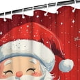 thumbnail image 3 of Red Christmas Bath Curtain,Rustic Farmhouse Holiday New Year Bathroom Curtain Elegant Bathroom Curtains for Home Bathroom Decor Christmas, 3 of 5