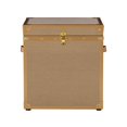 thumbnail image 2 of Linon Table de Rangement en Bois Amie en Lin et Or, 2 of 11