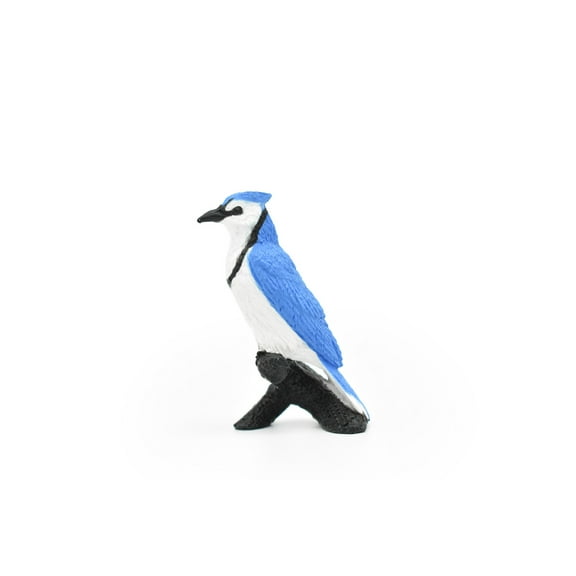 Blue Jay, Rubber Bird, Educational, Realistic, Hand Painted, Figure, Lifelike Model, Figurine, Replica, Gift, 2 1/2" F3388 B27