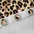 thumbnail image 4 of Feelyou Retro Cheetah Print Black Out Curtains, Stars Curtains Pack of 2 (42x63 Each), 4 of 6