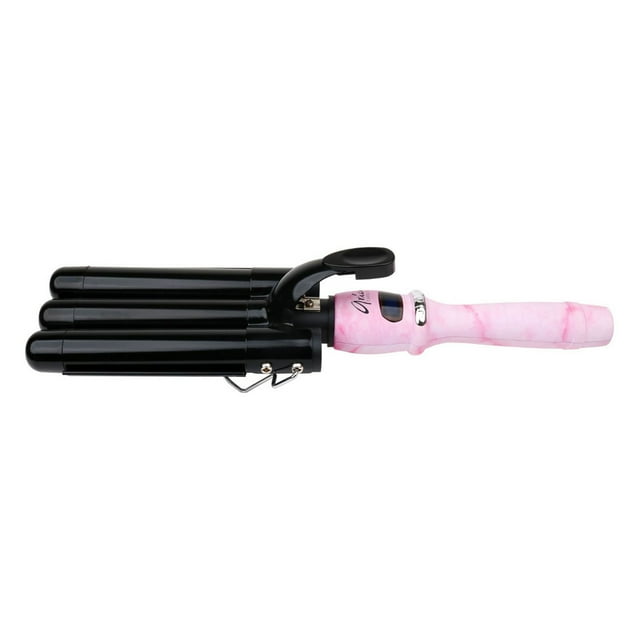 Aria Beauty El Waver, Rizador de pelo de 3 barriles, Mármol Rosa, 1 pieza