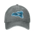 thumbnail image 1 of Mens Baseball Cap, Outdoor Casual Sports Cap Classic Curved Brim Hat - Adjustable Cowboy Hat, Sea Animal Whale- Gray, 1 of 8
