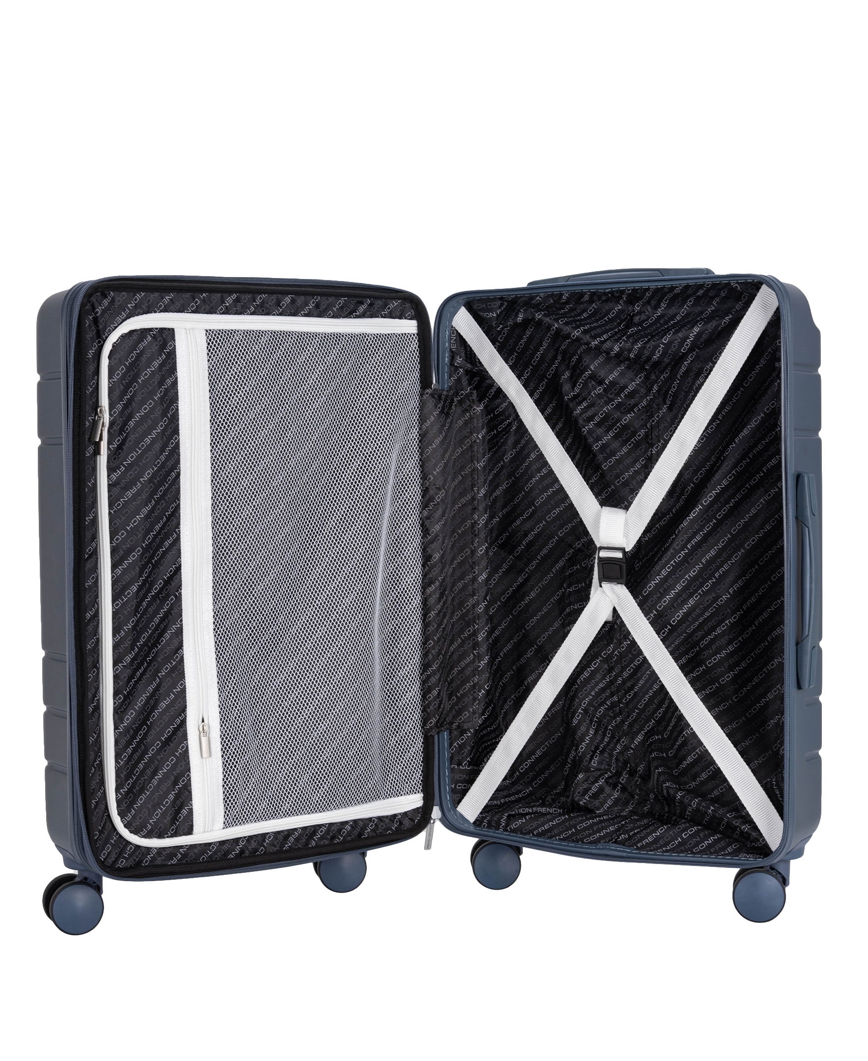 French Connection 22 inch Expandable Rolling Carry-on Luggage, Navy