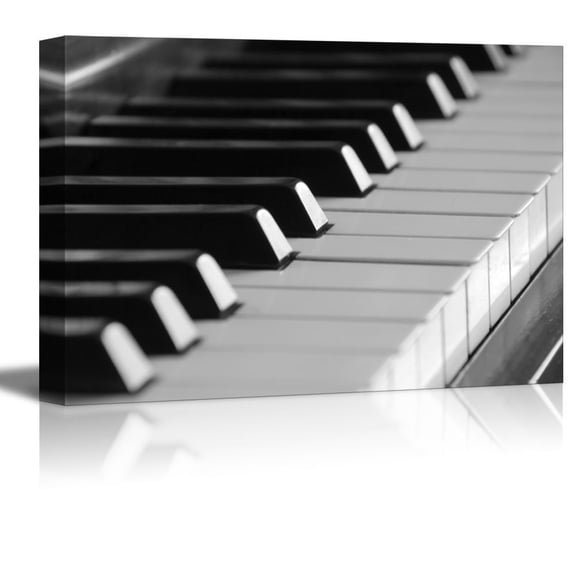 Wall26 Canvas Prints Wall Art - Closeup of Piano Keys | Modern Wall Decor/Home Decoration Stretched Gallery Canvas Wrap Giclee Print. Ready to Hang - 32" x 48"