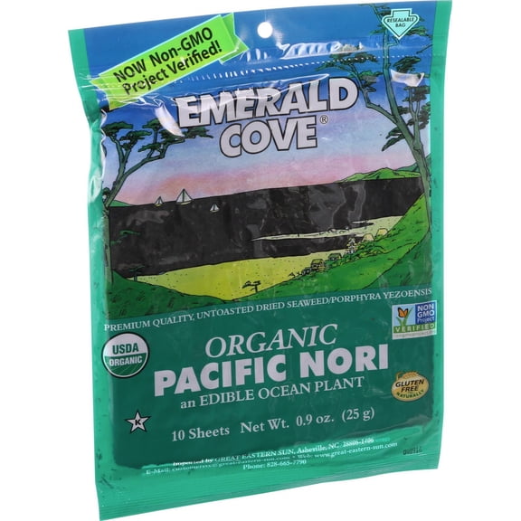 Emerald Cove Organic Pacific Untoasted Nori, 0.9 oz
