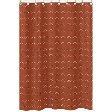 Diamond Tuft Orange Single Shower Curtain by Sweet Jojo Designs