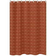 Diamond Tuft Orange Single Shower Curtain by Sweet Jojo Designs