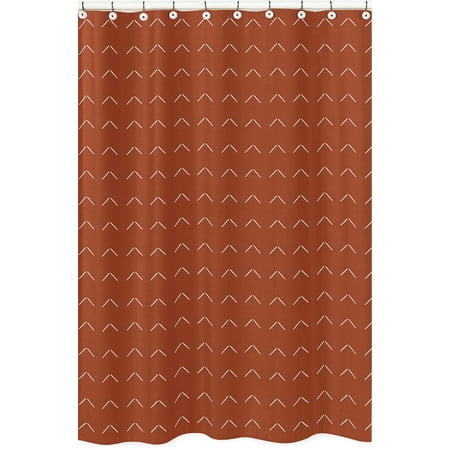Diamond Tuft Orange Single Shower Curtain by Sweet Jojo Designs