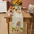 thumbnail image 2 of Cute Puppy Sunflowers Table Runner 72 Inches, Farmhouse Eucalyptus Retro Beige Bed Runner Dresser Scarves Tabletop for Indoor Outdoor Parties/Ceremony/Banquet, 14" x 72", 2 of 9