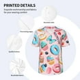 thumbnail image 4 of Daiia Cupcakes and Donuts Mens Baseball Jersey Button Down Shirts Short Sleeve Sports Uniforms-4X-Large, 4 of 9