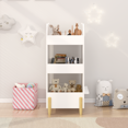 thumbnail image 3 of Jopath Kid Bookcase,3 Tier Wooden Bookshelf with Chalkboard Side for Playroom,Bedroom,White, 3 of 5