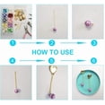 thumbnail image 4 of 16 pcs(8 Pairs) 8 Styles Brass Earrings Posts Earring Pin Post with Loop for DIY Earring Making Golden, 4 of 6