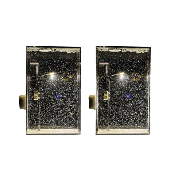 WLOELOEW 2 Pack Snowy Night Flowery Night Light Diy Material Kit In Gift Box For Handmade Craft Gift 40Ml Style B B
