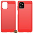 thumbnail image 5 of For Samsung Galaxy S24 5G Hybrid Texture Brushed Metal Soft TPU Sillicone Flexible Rubber Slim Fit Rugged Shockproof Phone Case Cover by Xpression - Red, 5 of 10